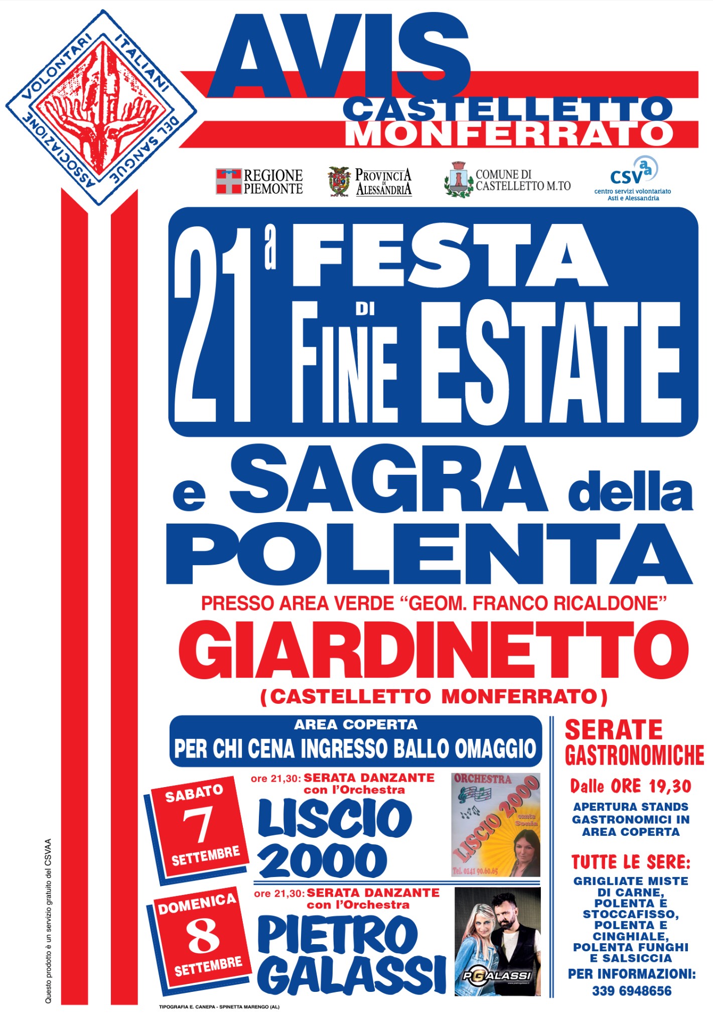 XXI Festa di Fine Estate e Sagra della Polenta