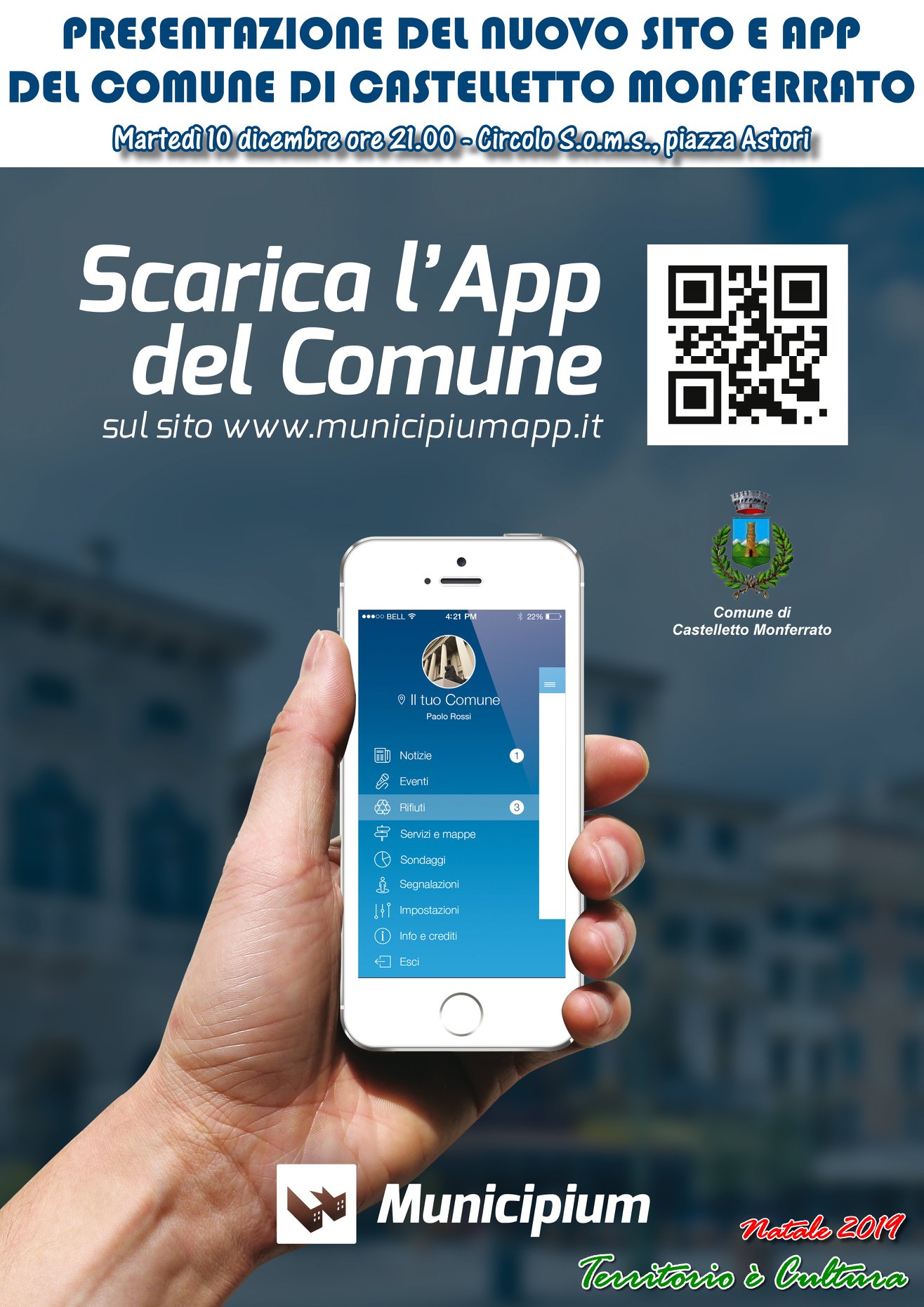 Presentazione del nuovo Sito e App del Comune di Castelletto Monferrato