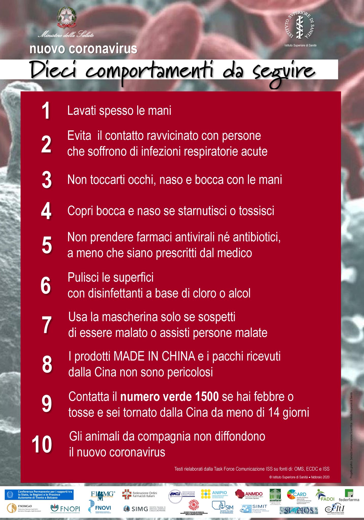 CORONAVIRUS: Norme igieniche e numeri utili